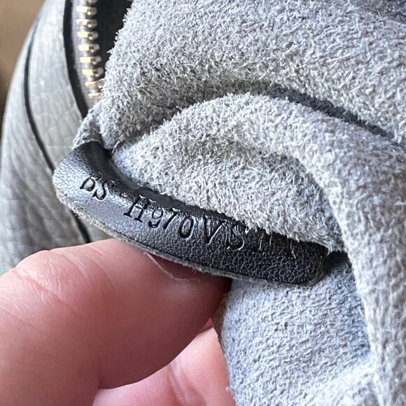 Valentino Grey Leather Rockstud Medium Shopping Tote - Picture 9 of 12